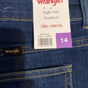 WRANGLER!   Dark Blue High-Rise Bootcut Jeans